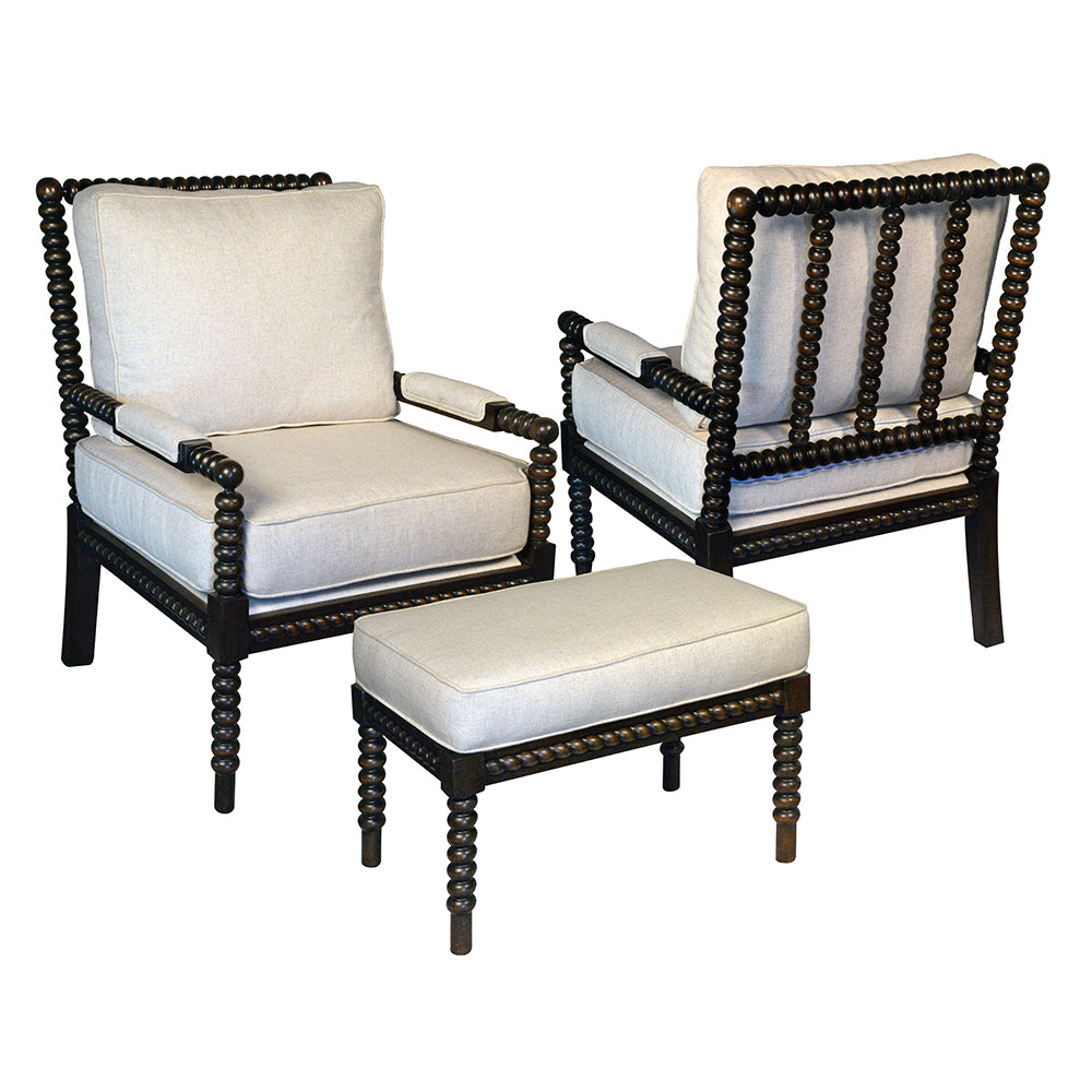 Bobbin Twister Occasional Chair Ottoman Furniture