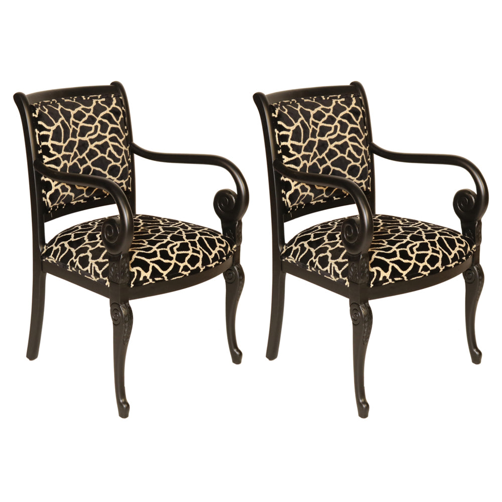 French Restoration Snail Accent Arm Chair