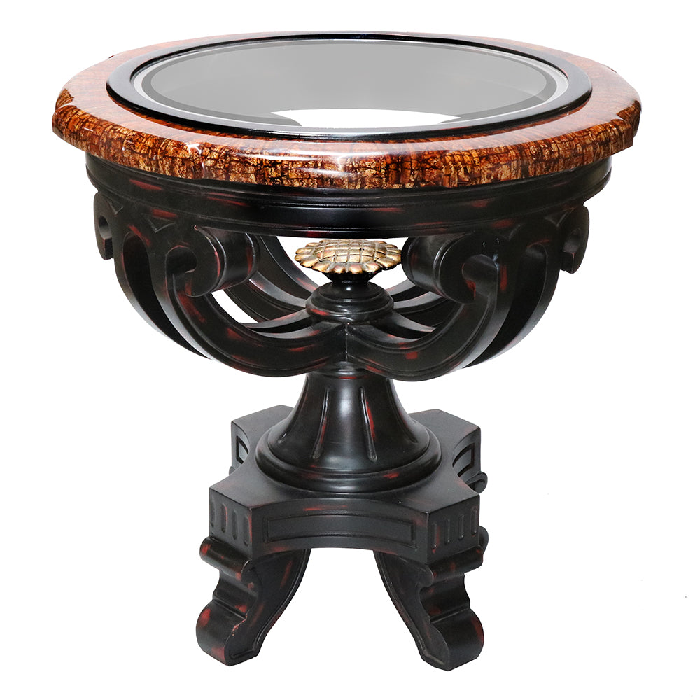 Louis XVI High-End Diba Glass Top Accent Table