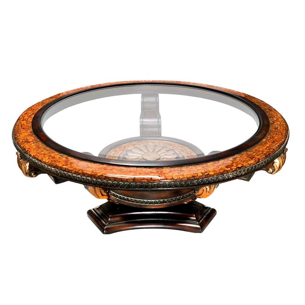 Louis XVI High-End Diba Glass Top Coffee Table