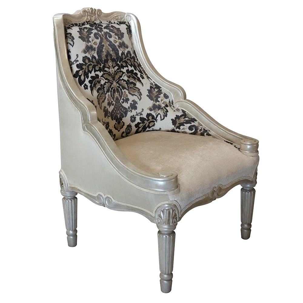 Louis XVI Scroll Back Accent Chair