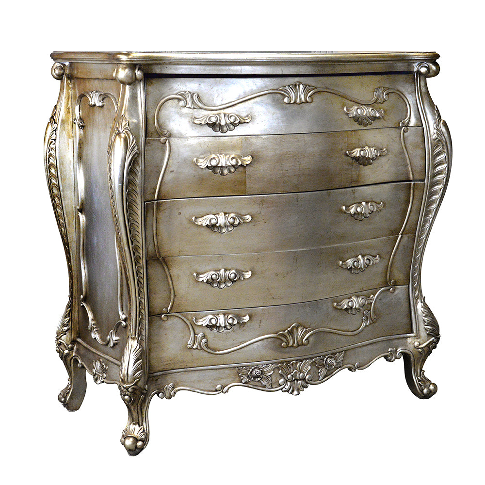 Louis XVII Traditional Bombay with 5 Drawers