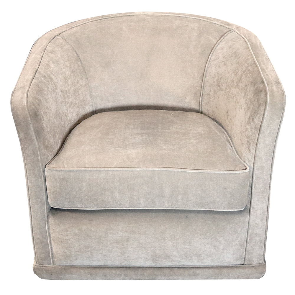 Luxe Barrel-Back Traditional Swivel Chair
