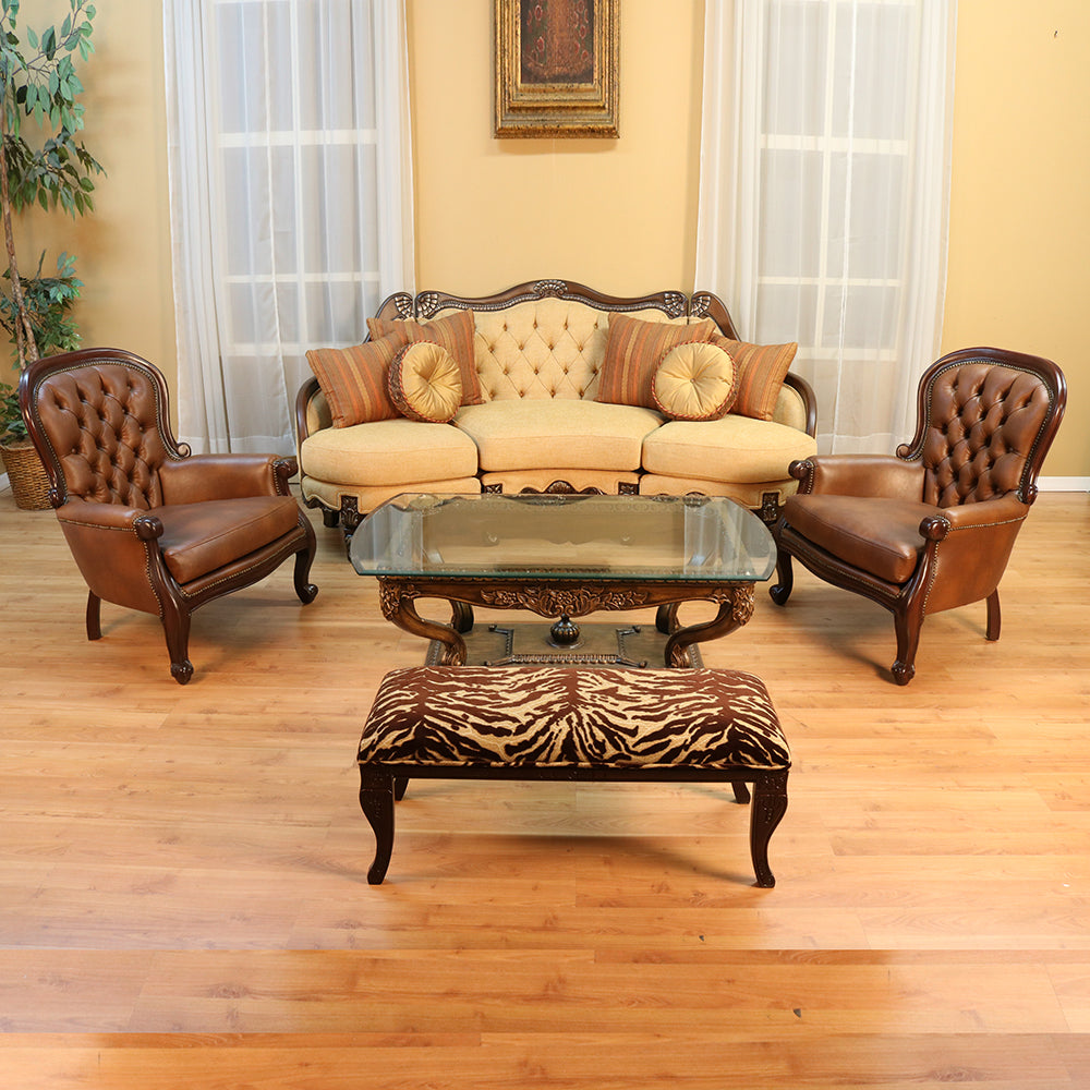 Montreal Tufted Back Living Room 5 Piece Set