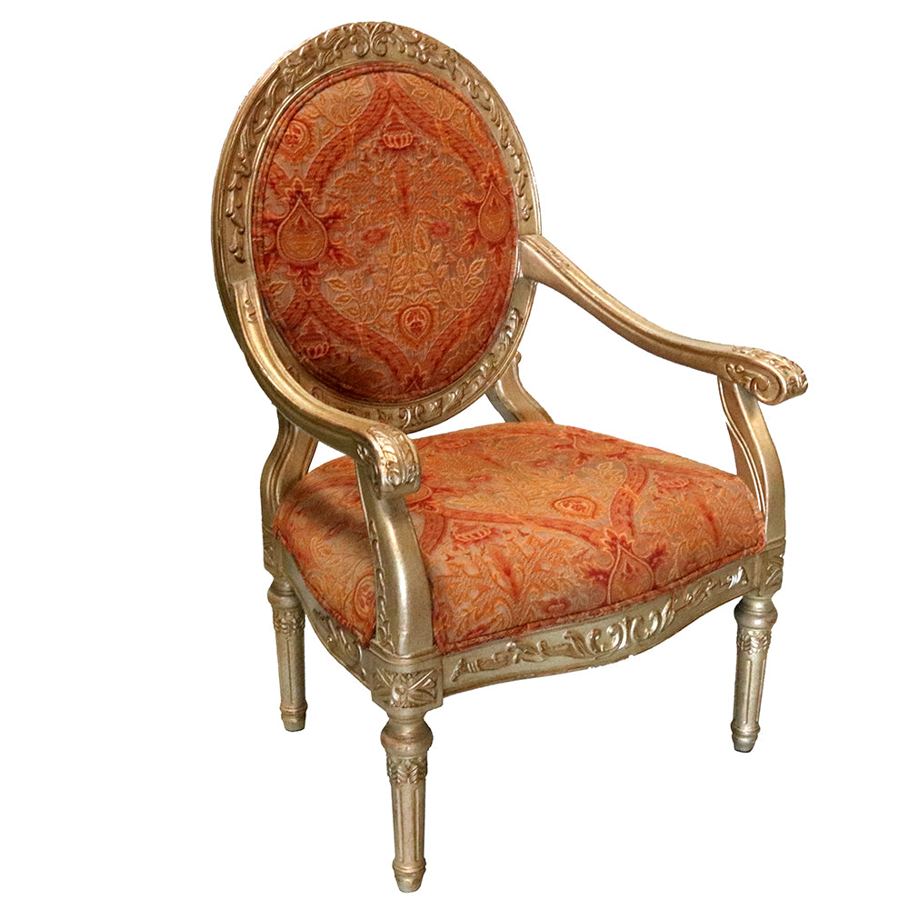 Neoclassical Carved Accent Chair