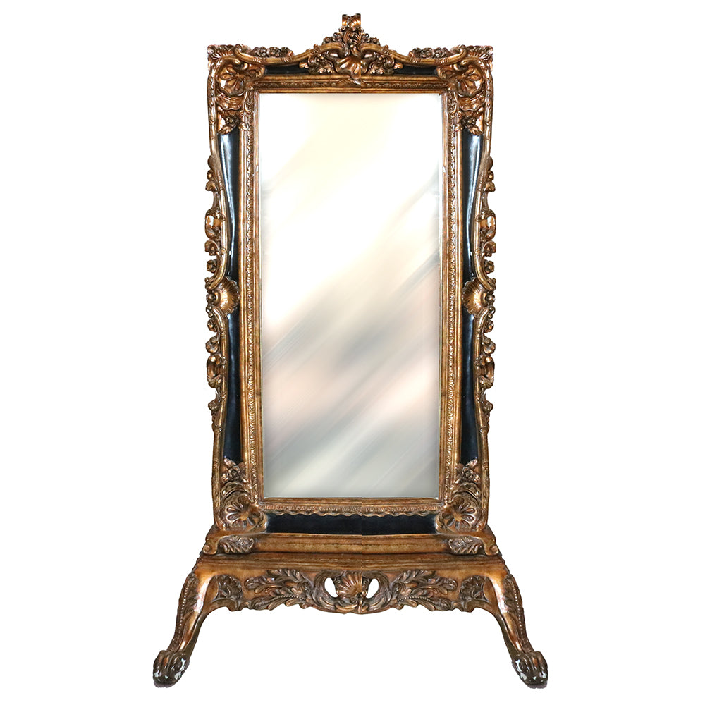 Regal French Rococo Floor Mirror