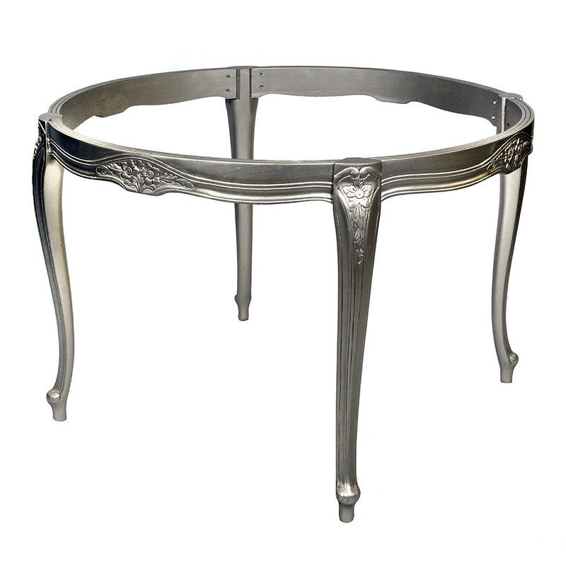Round Louis XV Glass Top Dining Table