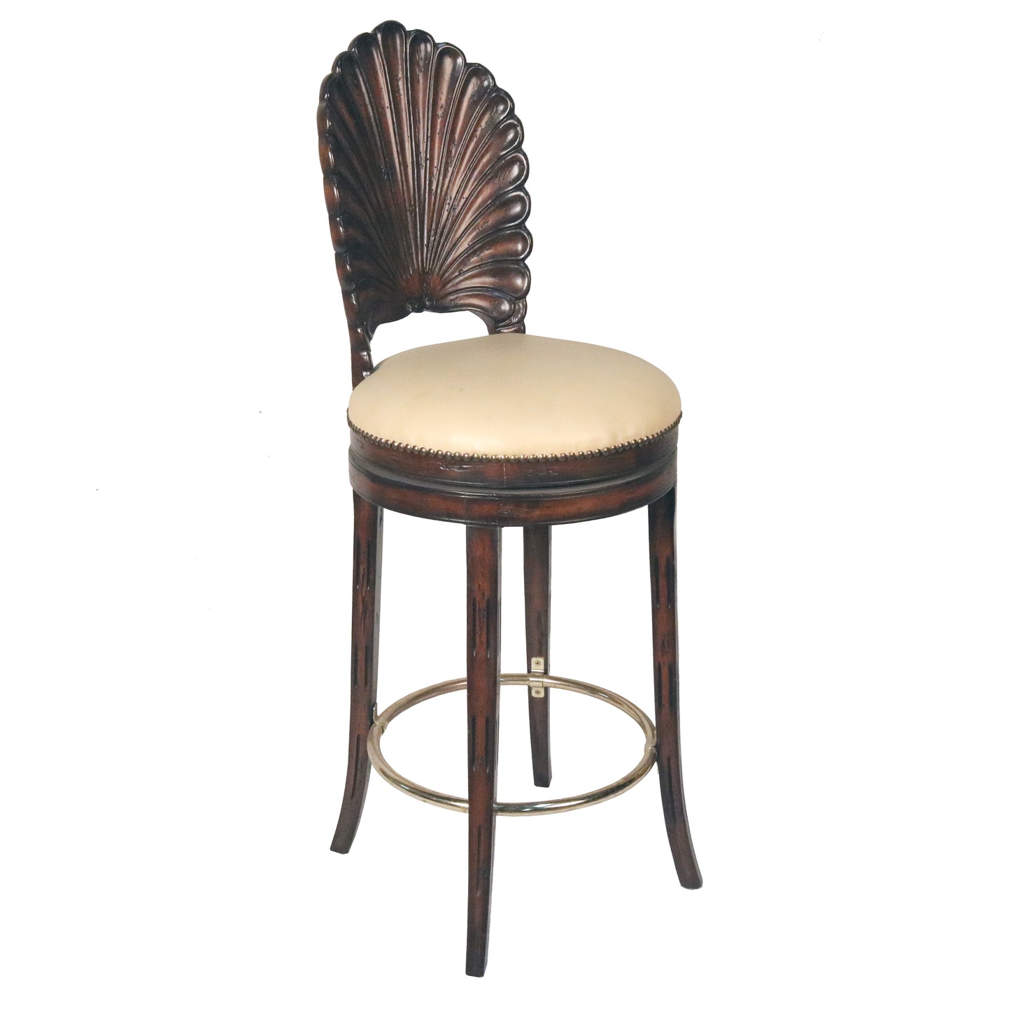 Shell Back Swivel Barstool Furniture