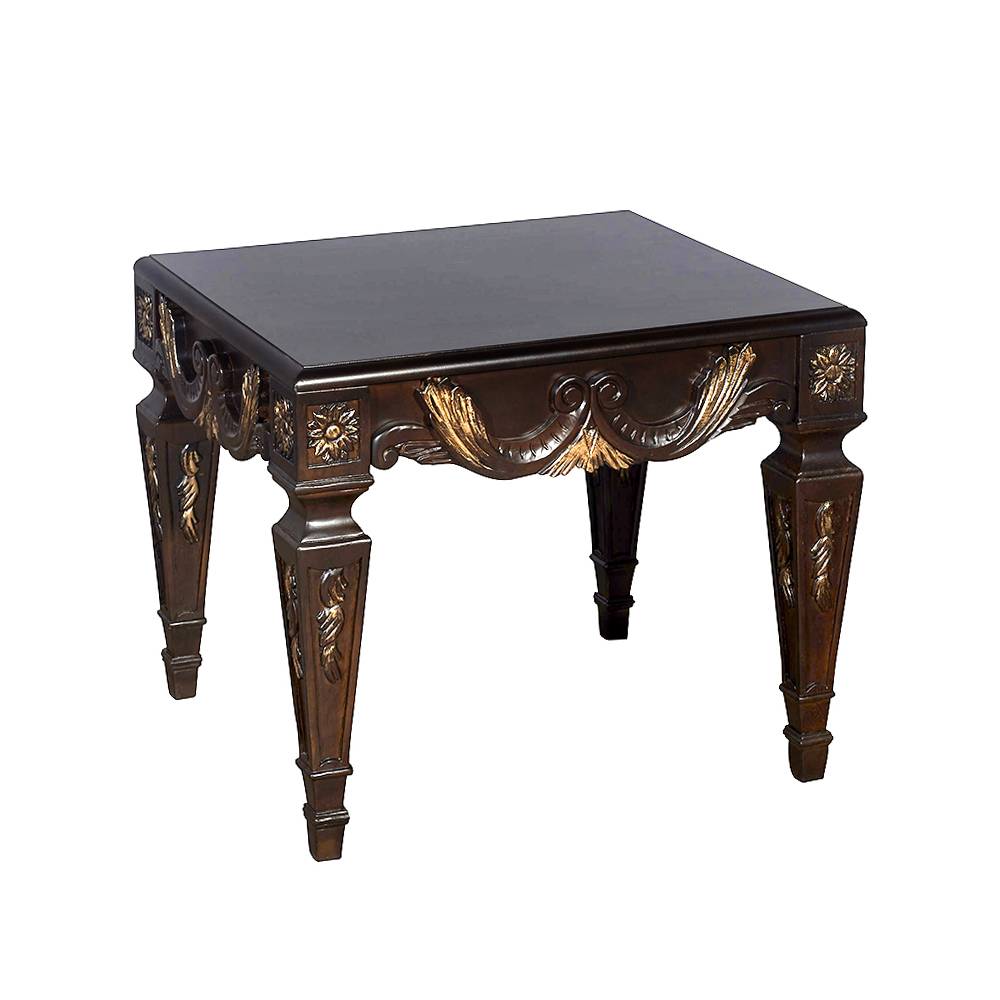 Carved Transitional End Table Furniture