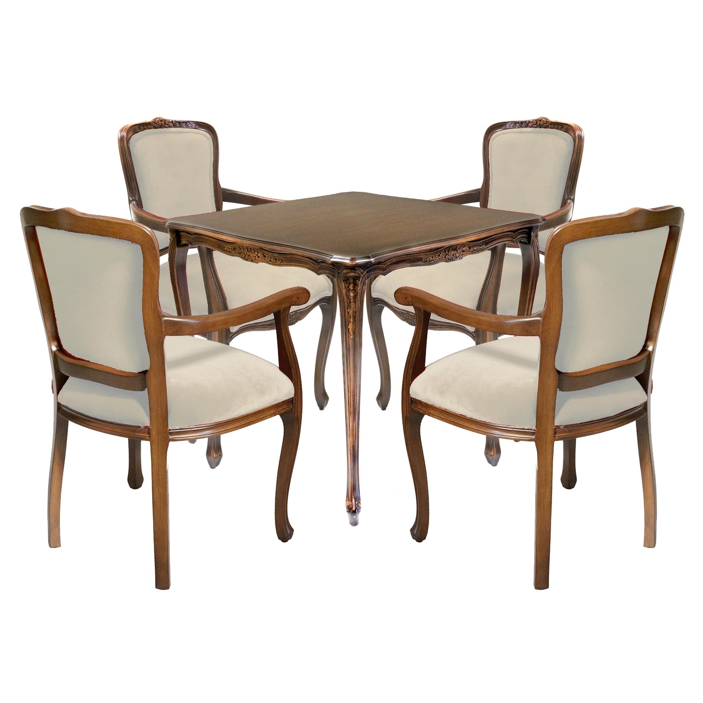 Vintage French Louis XV Game Table Set