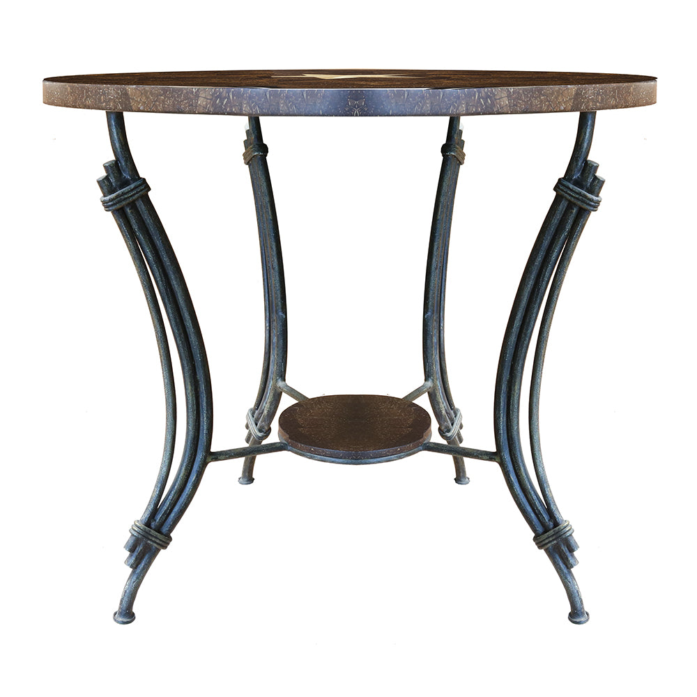 Zinat Transitional Round Metal Accent Table