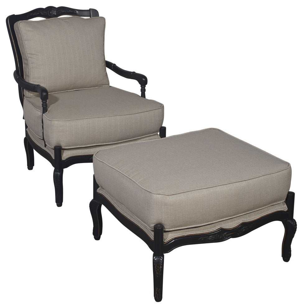 Country French Set Designer (Lounge Chair with Ottoman) T54Set