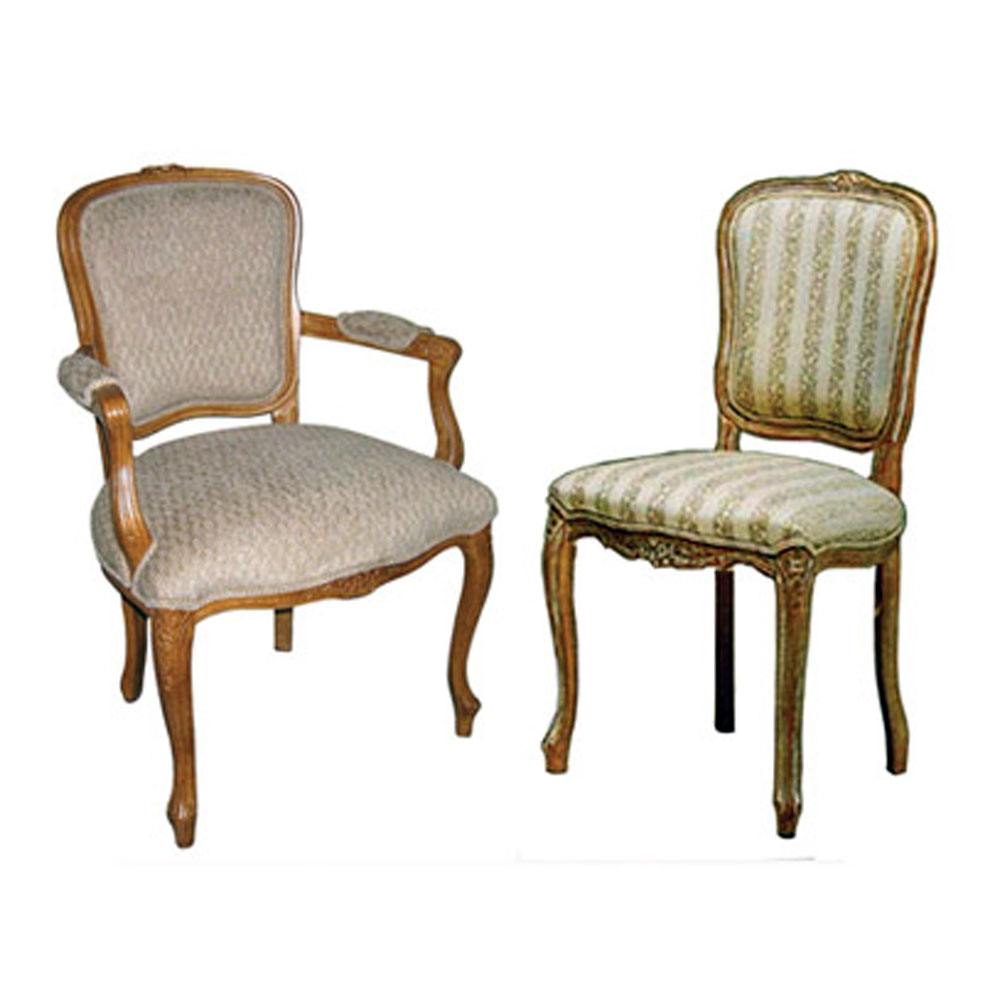 Louis XV Francis Arm and Side Chair