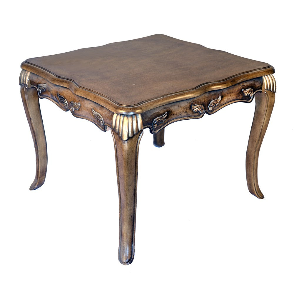 Louis XV Wood Top End Table