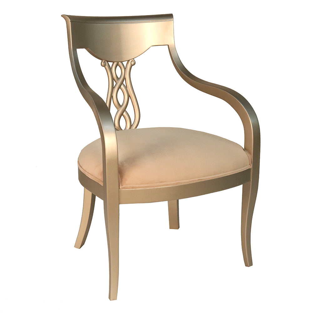 Mina Medallion Back Transitional Arm Chair