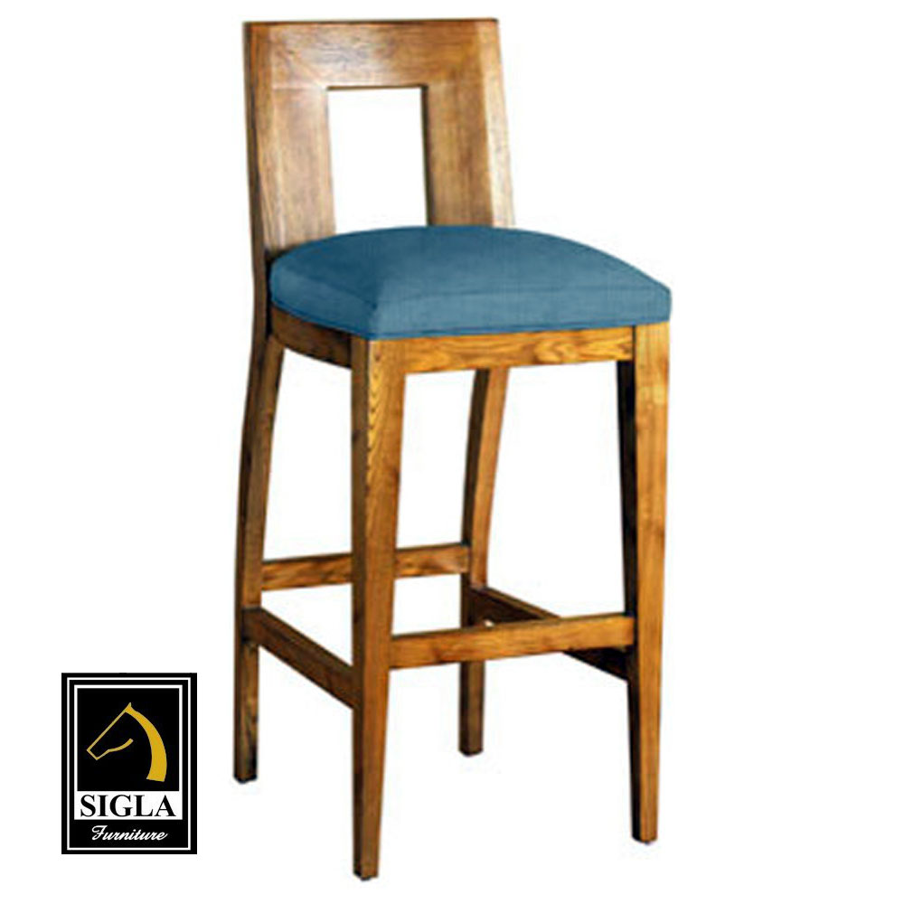 Modern Solid Wood Designer Barstool