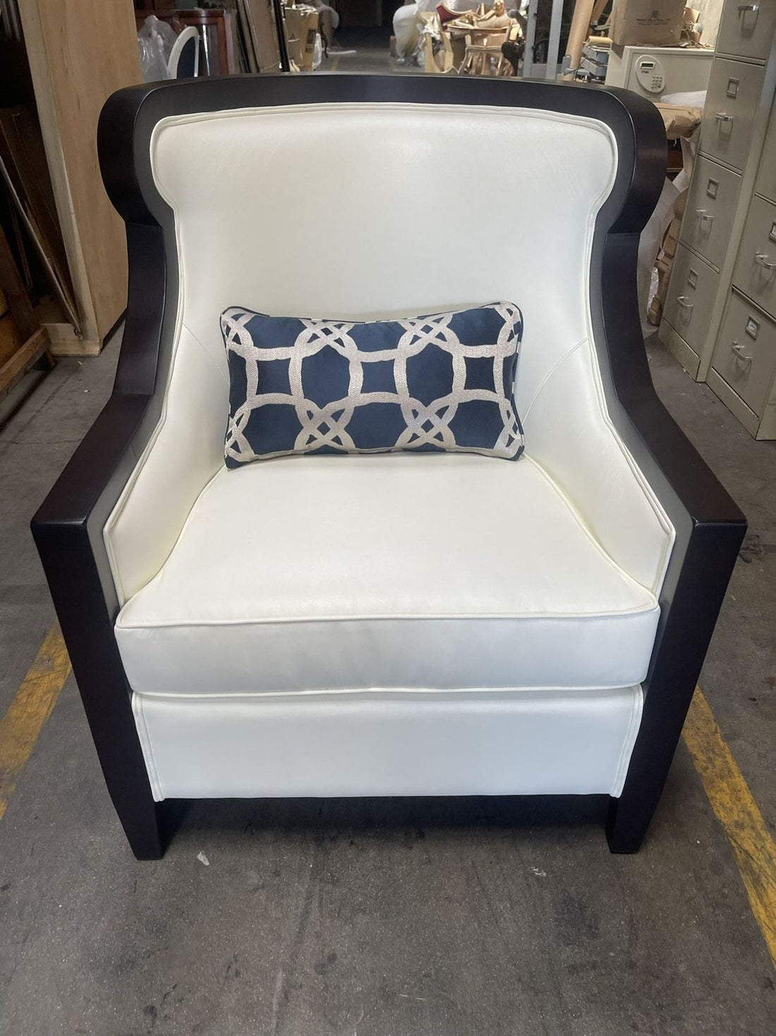 Fret-back armchairs and two-tone club chairs
