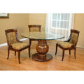 5 Piece Dolphin Dining Set Glass Top — 1