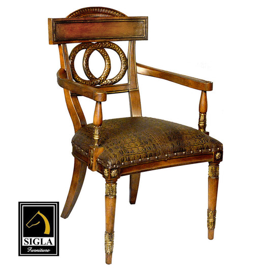 Medallion Back Tuscany Arm Chair