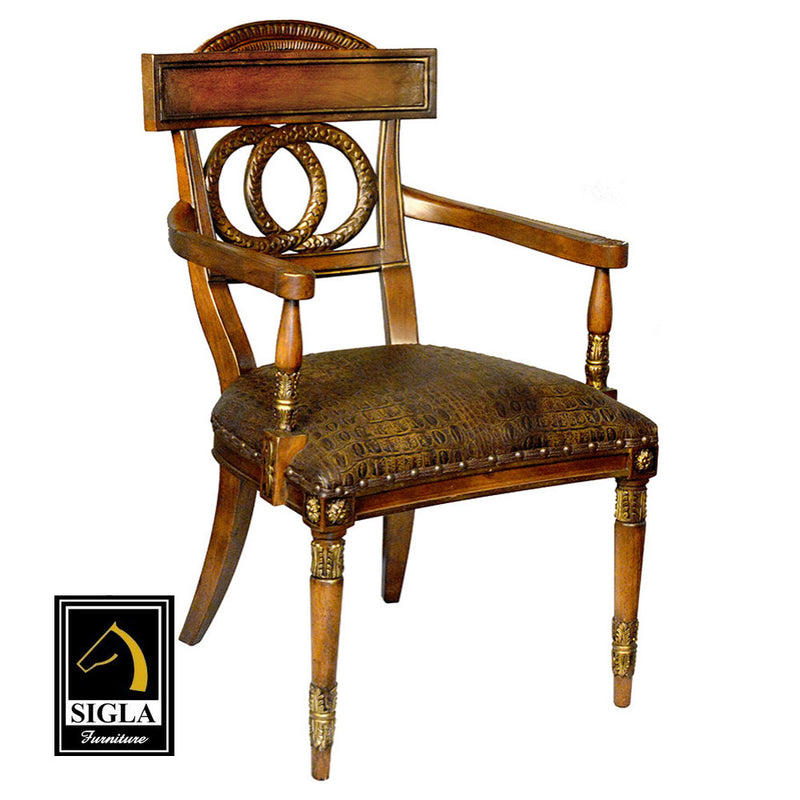 Medallion Back Tuscany Arm Chair