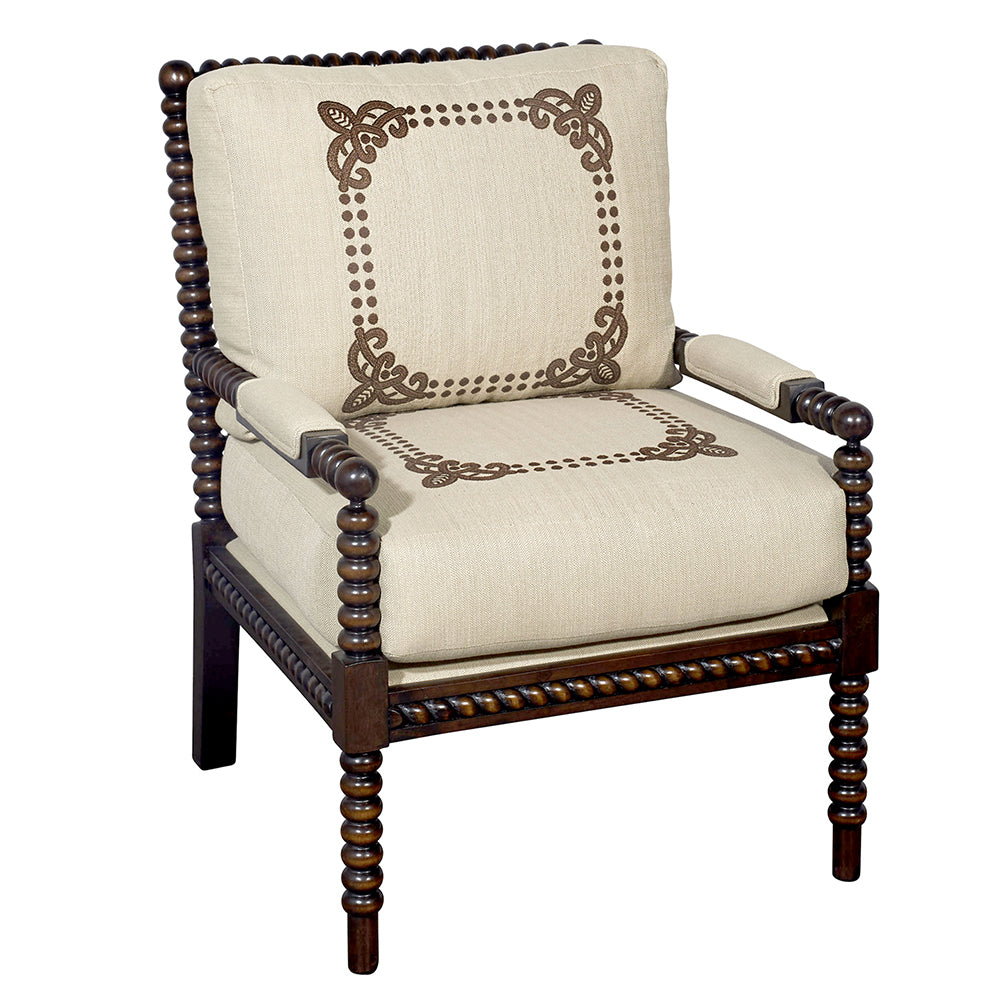 Bobbin Twister Transitional Lounge Chair Furniture