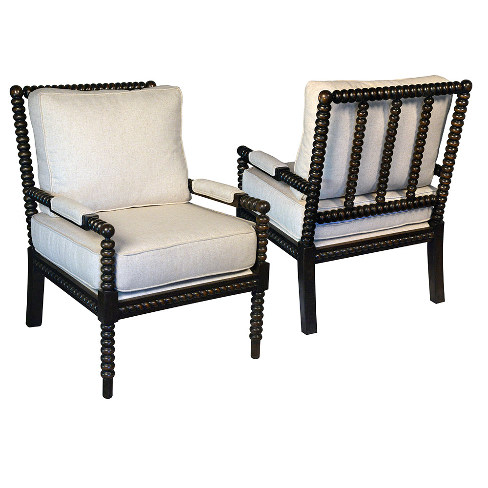 Bobbin Twister Transitional Lounge Chair Furniture