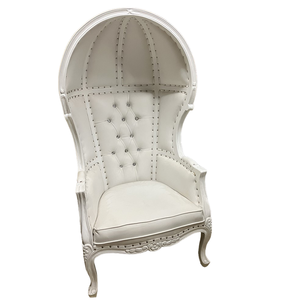 French Balloon Canopy Hood Lounge Chair