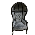 French Balloon Canopy Hood Lounge Chair