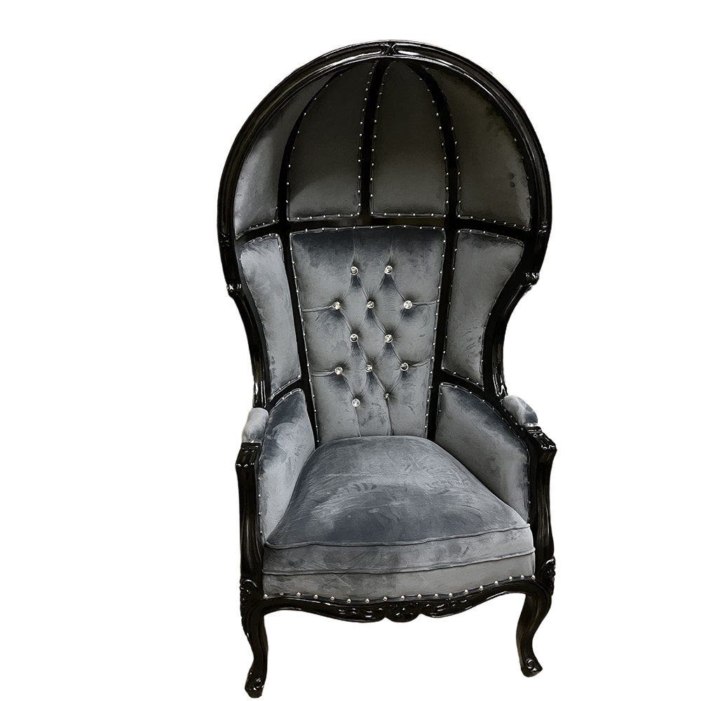 French Balloon Canopy Hood Lounge Chair