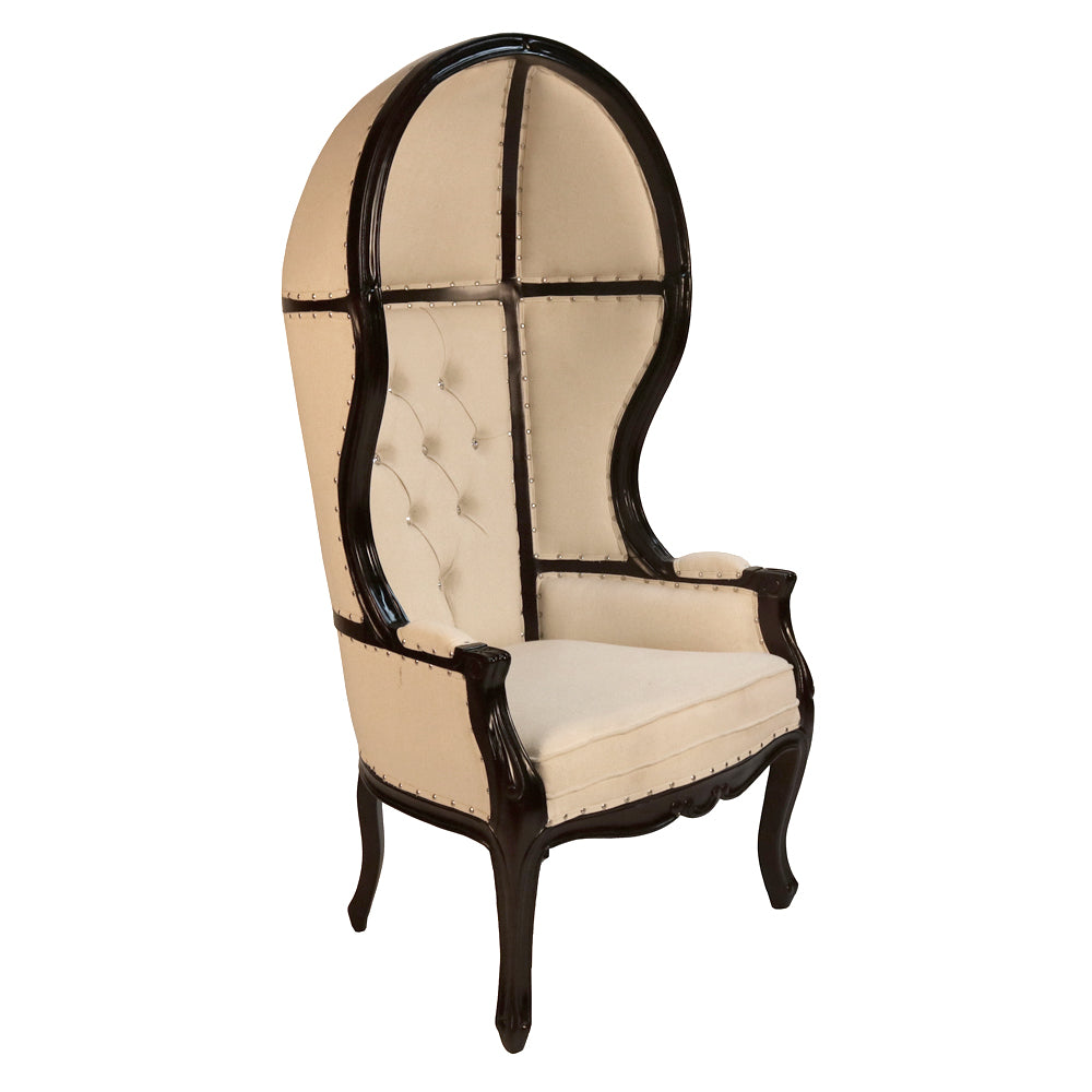 French Balloon Canopy Hood Lounge Chair