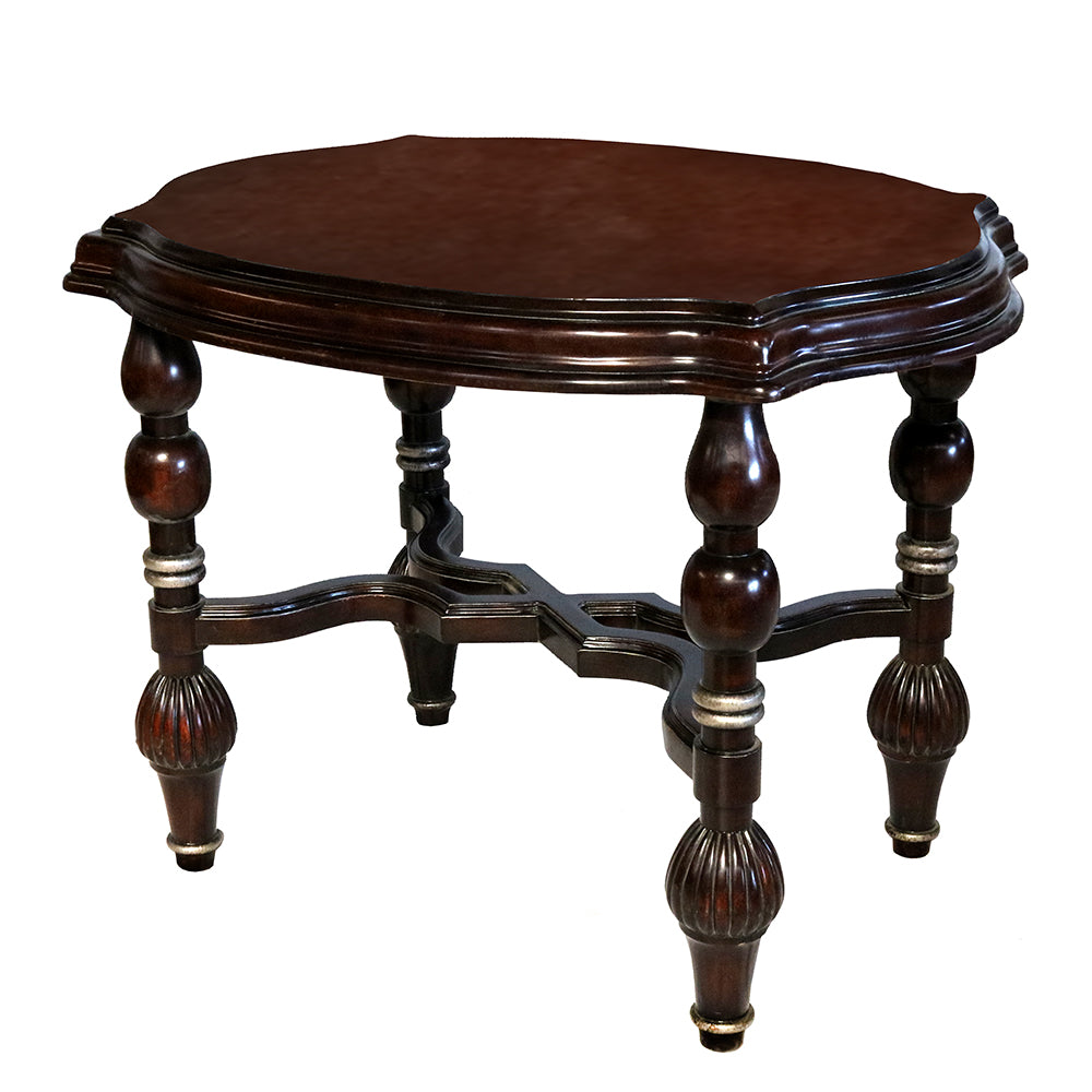 Baroque Elegance Transitional Accent Table