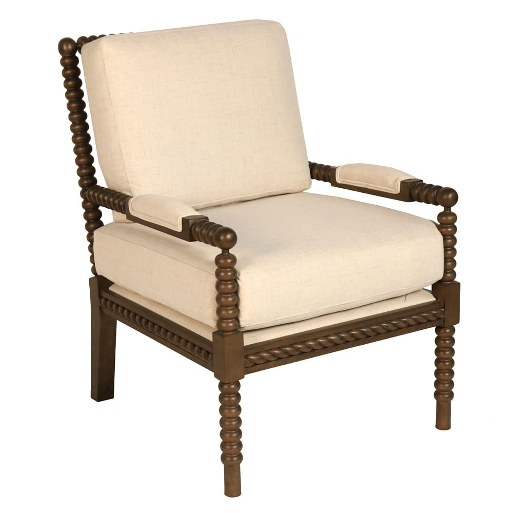 Bobbin Twister Transitional Lounge Chair Furniture