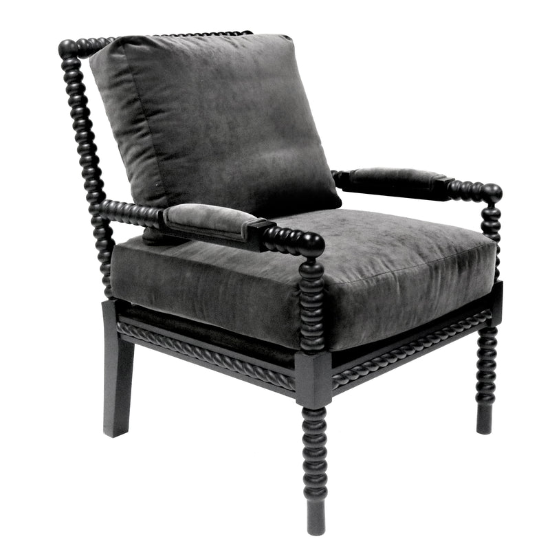 Bobbin Twister Transitional Lounge Chair Furniture