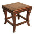 Caliph Leather Top Transitional End Table