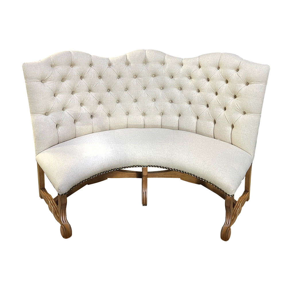 Curved Banquette Loveseat Settee