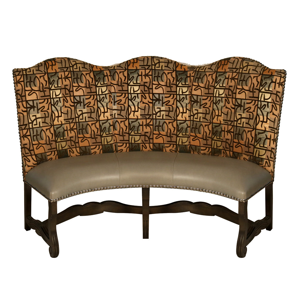 Curved Banquette Loveseat Settee