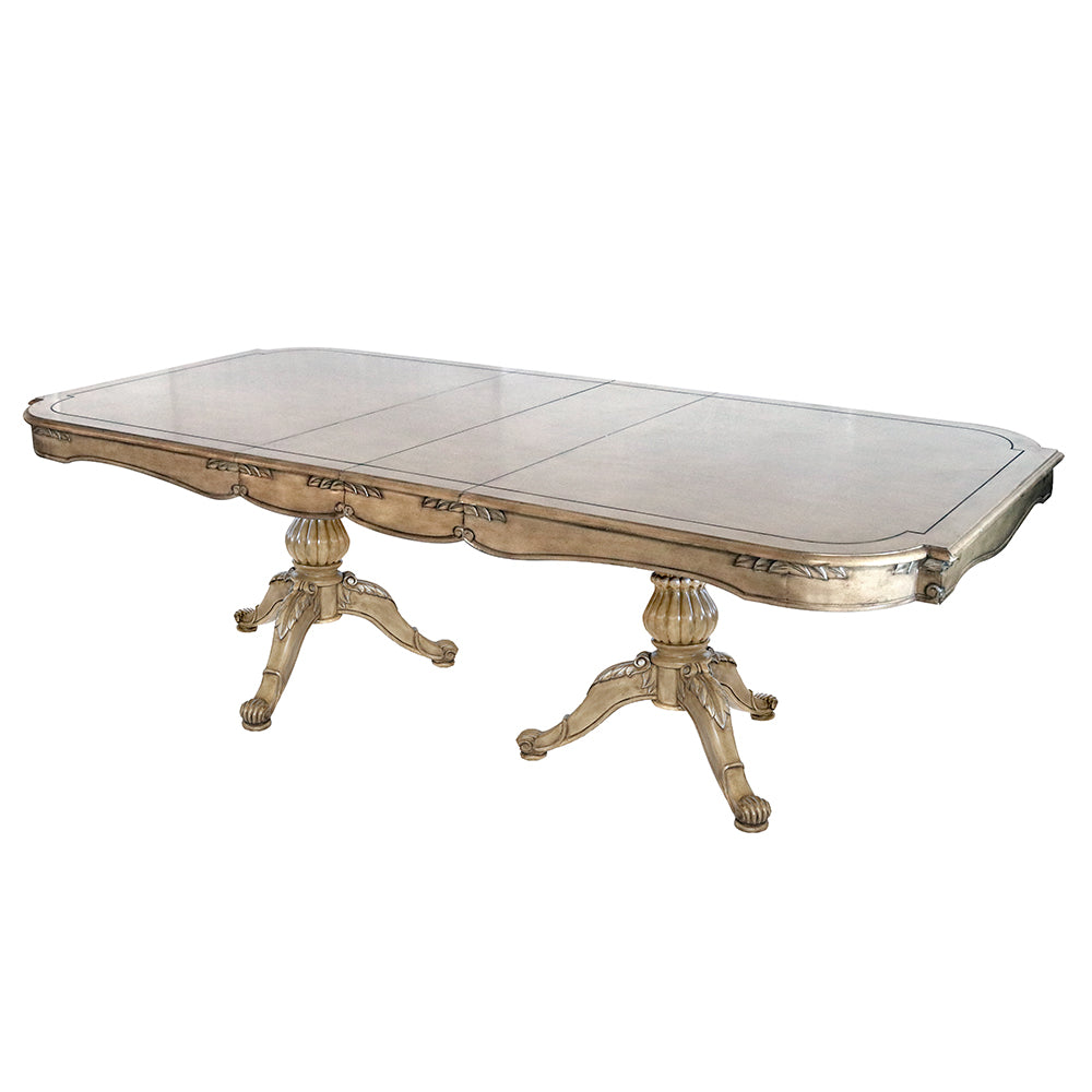 French Extendable Louis Pedestal Dining Table