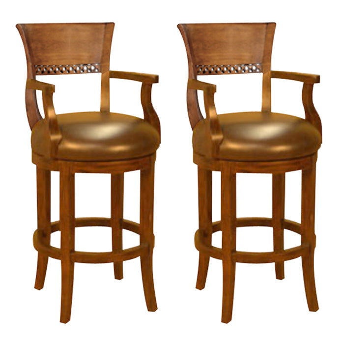 Italian Swivel Biedermeier Arm Barstool