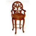 Loraine Motif Back Swivel Arm Barstool Furniture