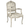 Louis XV Vintage Arm Chair With Motif Furniture