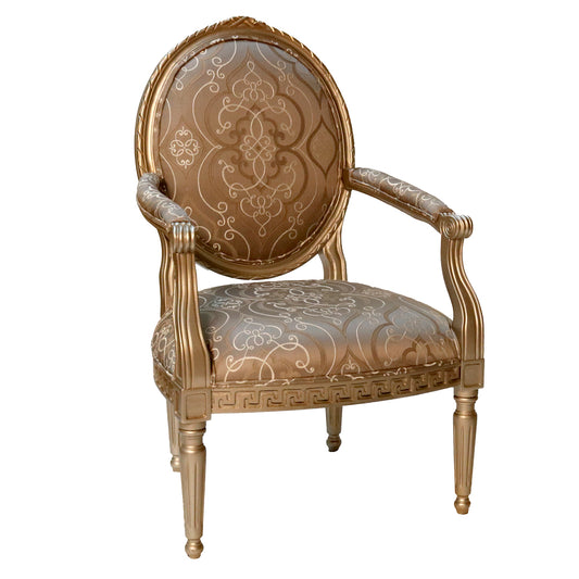Louis XVII Oval Back Arm Chair Furniture