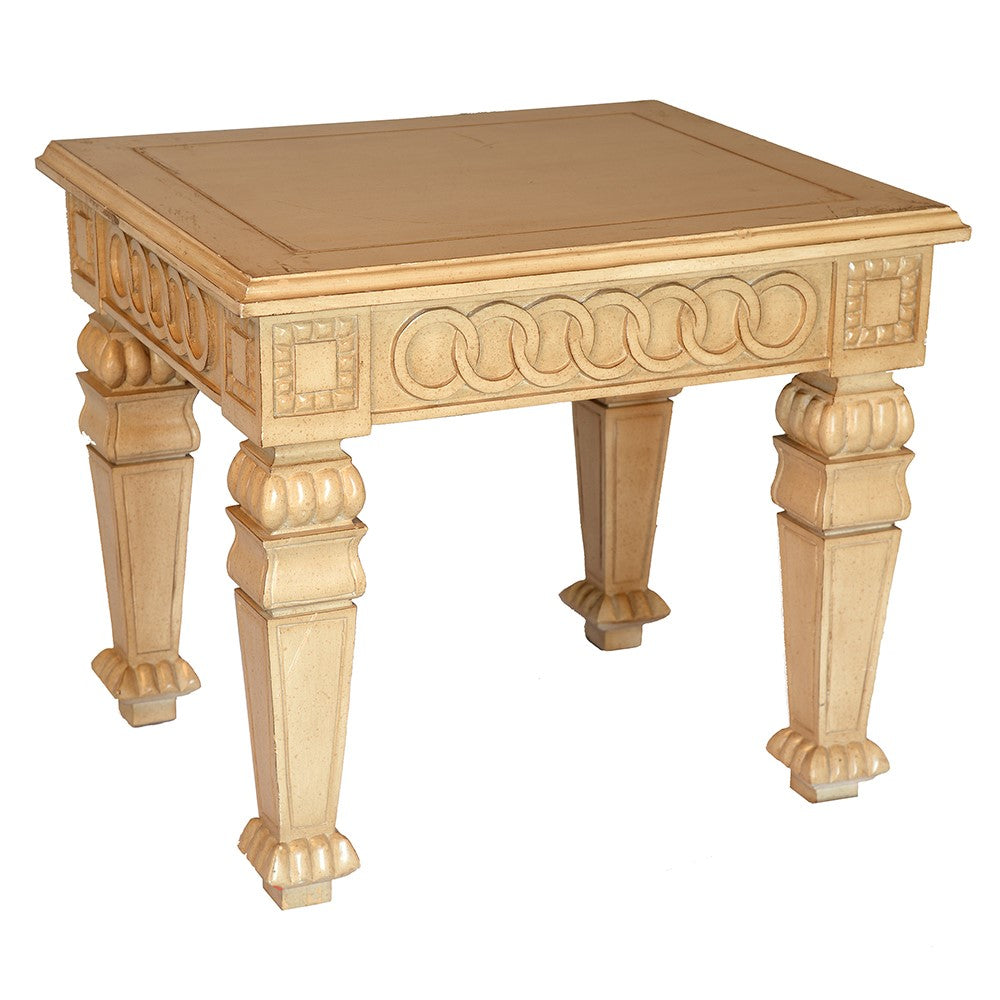 Louis XV Wood Top End Table