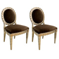 Louis XVI Carved Oval Back Dining Chair