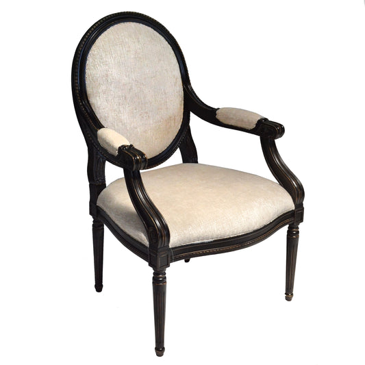 Louis XVI Oval Back Italian Arm Chair