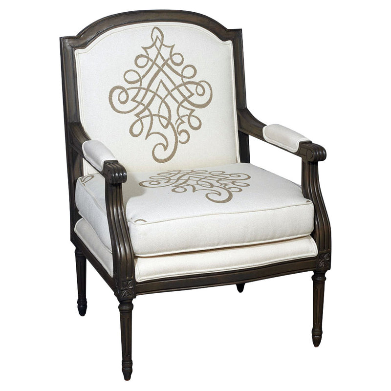 Louis XVI Transitional Lounge Chair
