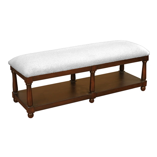 Mercede Traditional Bench with Shelf