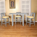 Modern Solid Wood Designer Barstool Set