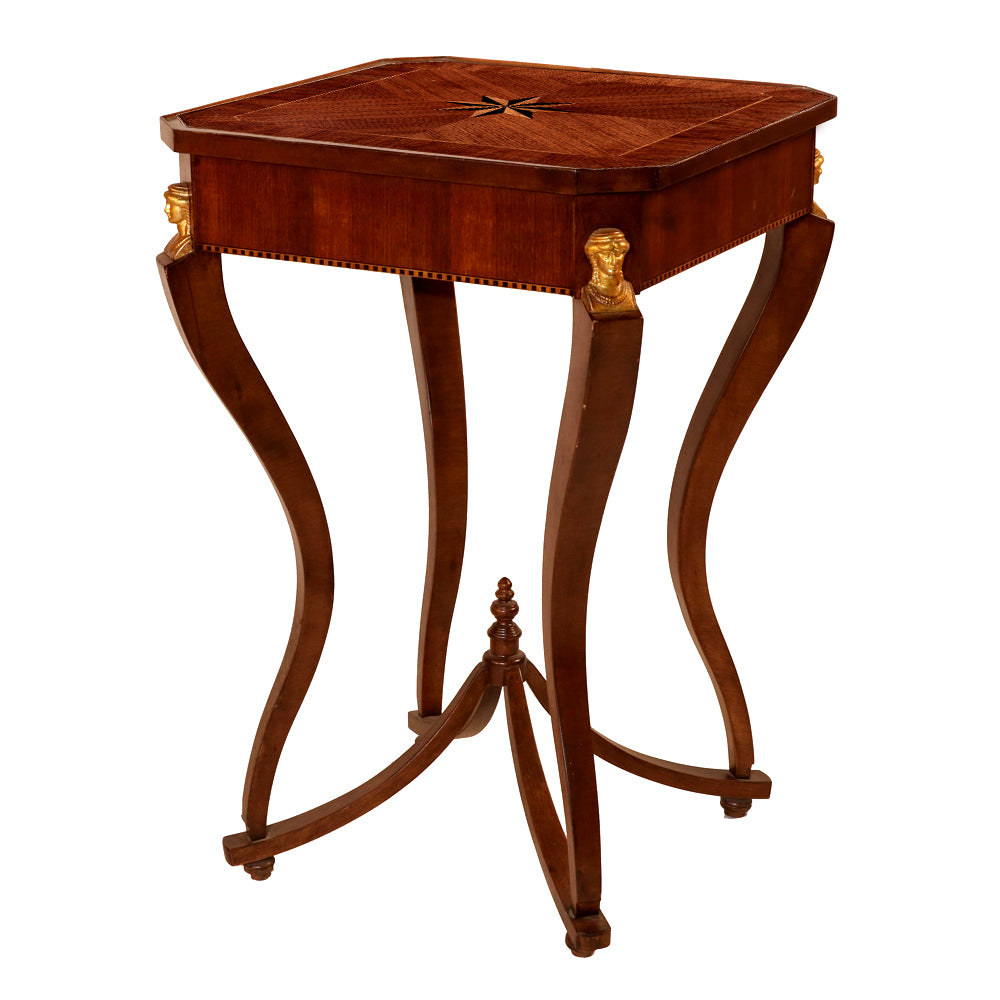 Pharaoh Louis XVI Wood Top Side Table