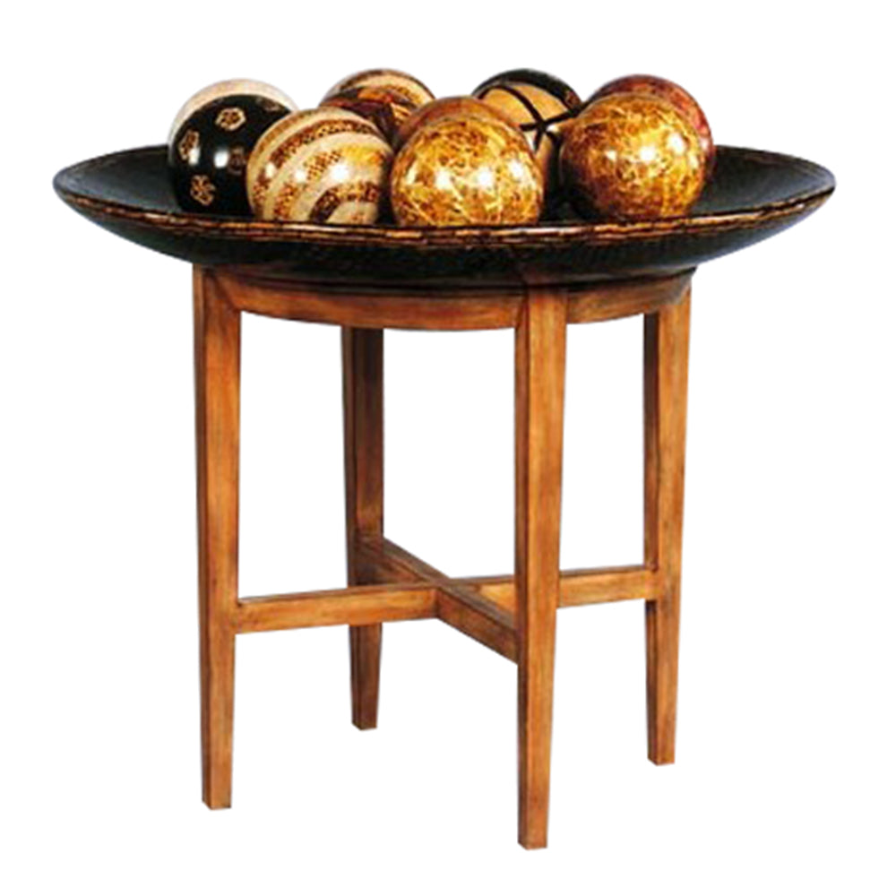 Pooya Round Transitional Accent Table Furniture