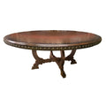 Alba Round Wood Top Traditional Dining Table